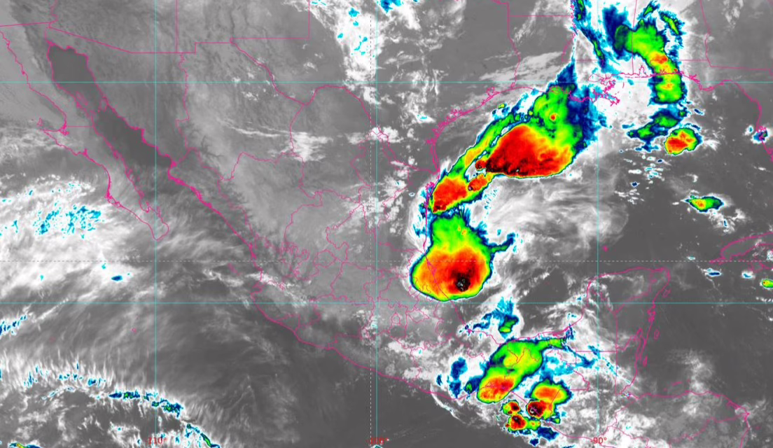 SE PREVÉN LLUVIAS FUERTES A MUY FUERTES EN ESTADOS DEL NORESTE, ORIENTE, CENTRO Y SURESTE DE MÉXICO