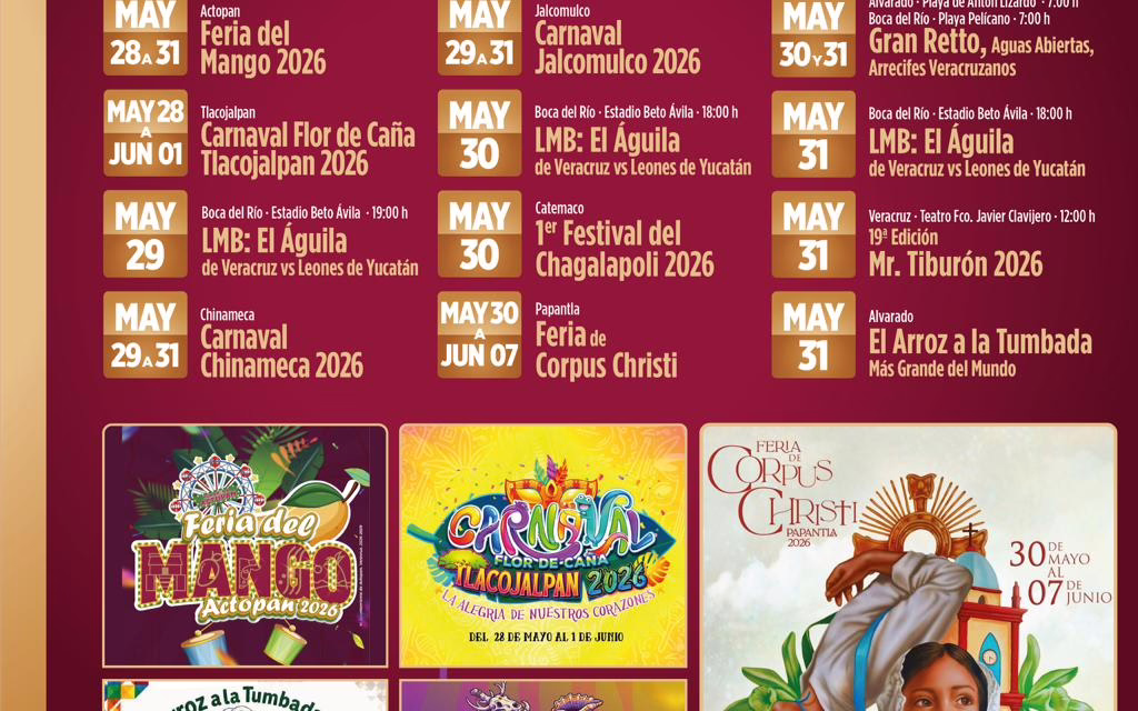 En la última semana de mayo, disfruta de la cultura y tradición en Veracruz