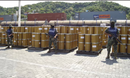 Frenan producción de fentanilo: Más de 54 mil litros de químicos incautados en Manzanillo