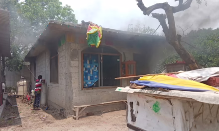 Se registra incendio en vivienda de Cerro Gordo; PC municipal controla la situación