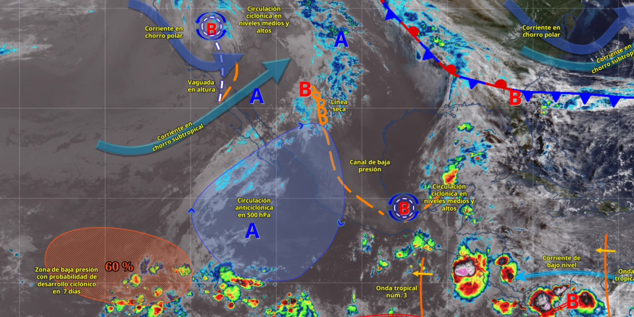 LLUVIAS MUY FUERTES EN CHIAPAS, CAMPECHE, YUCATÁN Y QUINTANA ROO