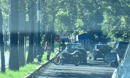 Choque entre taxi y motocicleta obstruye carril en la carretera Coatepec-Xalapa