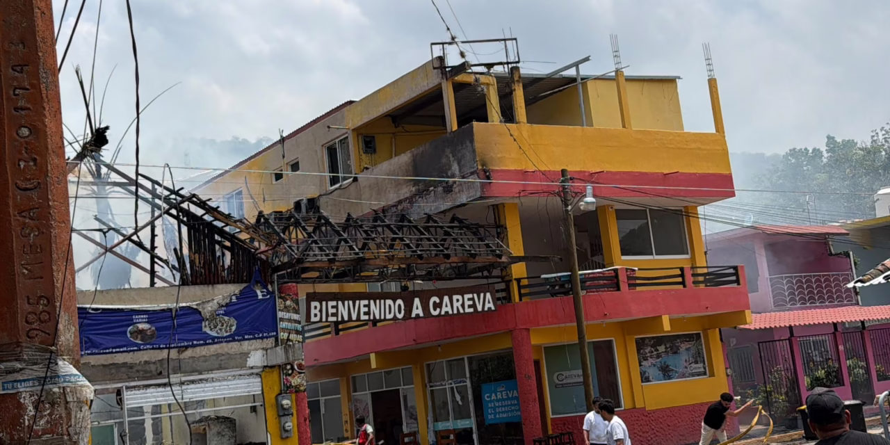 Video: Reportan incendio en la parte alta del Hotel Careva en Actopan