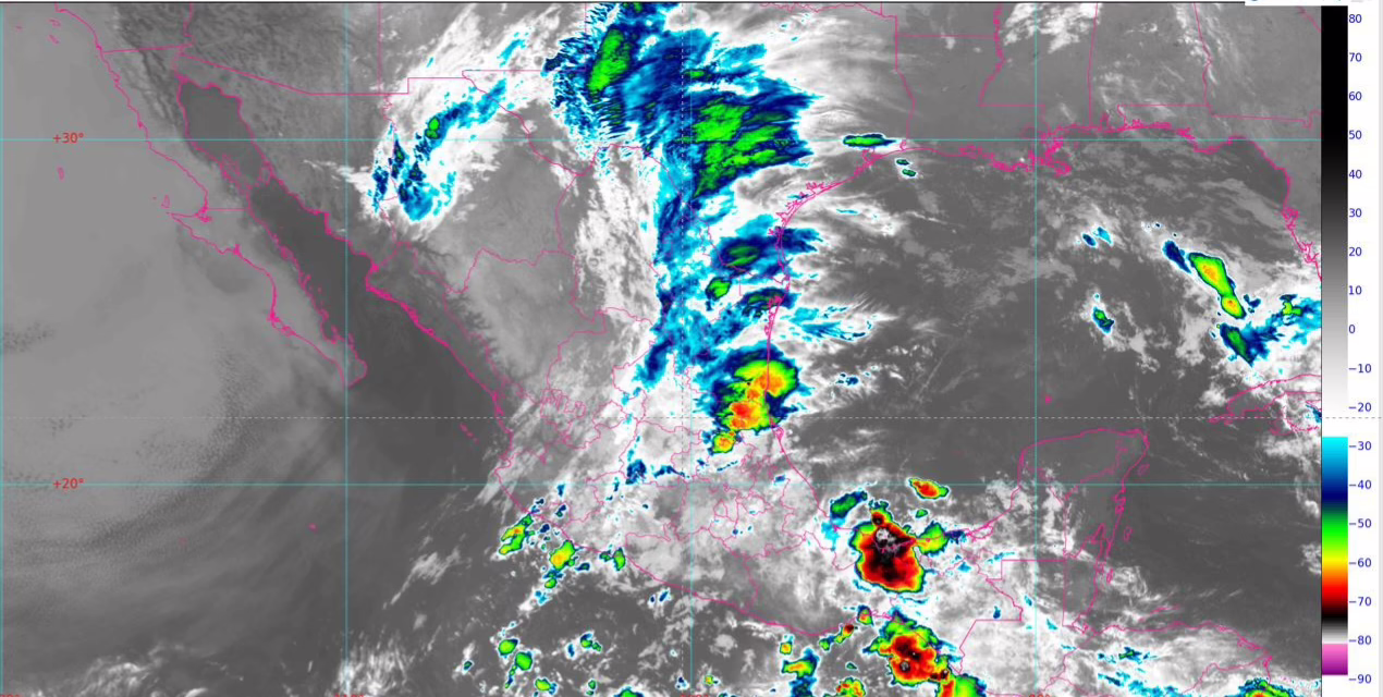 DURANTE ESTE DÍA, PREVALECERÁ EL TEMPORAL DE LLUVIAS EN LA MAYOR PARTE DE LA REPÚBLICA MEXICANA