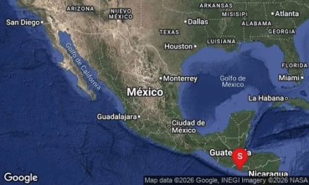 Se registra sismo de magnitud 5.3 en Chiapas