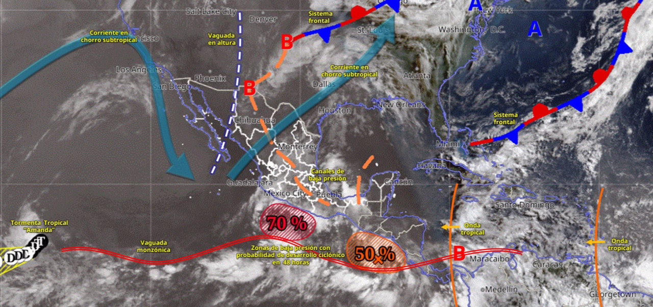 SE MANTIENE EL TEMPORAL DE LLUVIAS EN GRAN PARTE DE LA REPÚBLICA MEXICANA