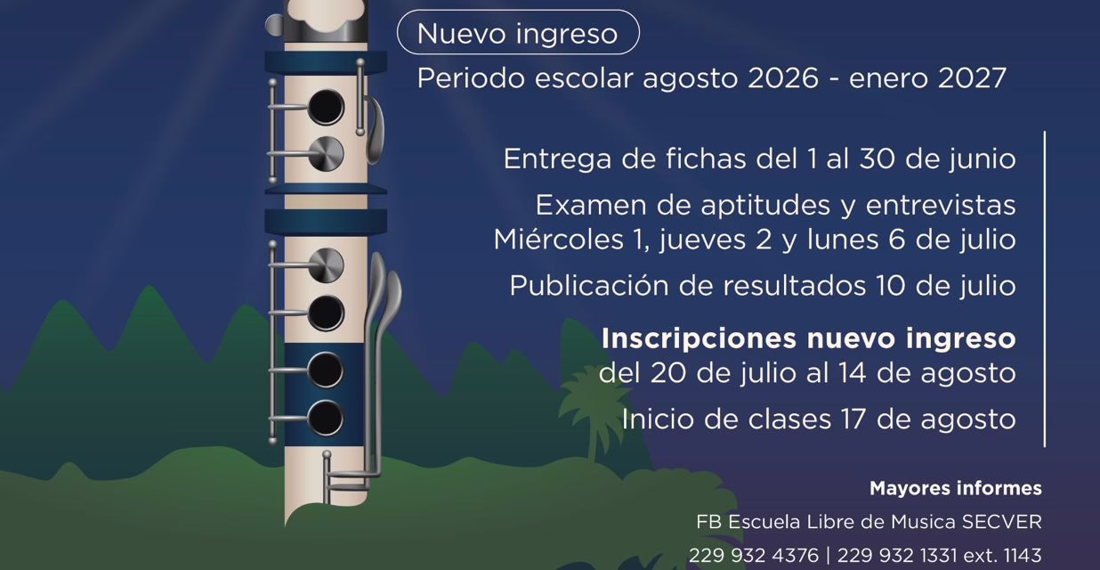 La SECVER abre convocatoria para ingresar a la Escuela Libre de Música