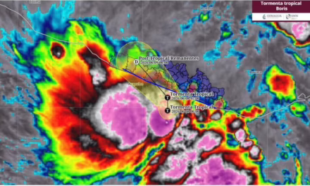 La depresión tropical Dos-E se ha intensificado a tormenta tropical Boris