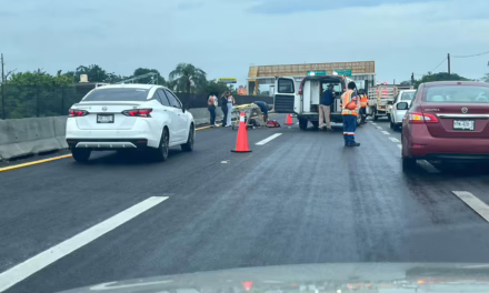 Motociclista lesionado en la carretera Veracruz -Poza Rica a la altura de Cardel