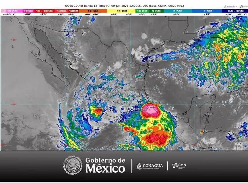 SE PRONOSTICAN LLUVIAS PUNTUALES INTENSAS EN ZONAS VERACRUZ, OAXACA Y CHIAPAS