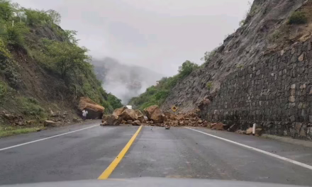 Video:Desprendimiento de rocas en la autopista Cuacnopalan–Oaxaca