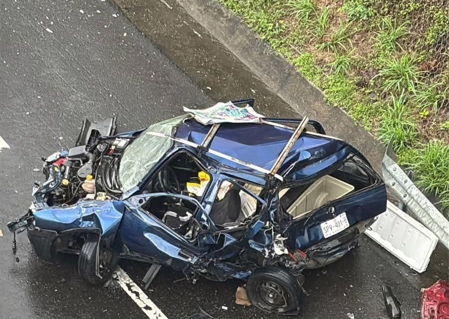 Chocan de frente en la carretera Cardel-Poza Rica