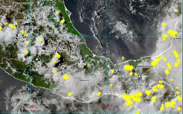 Se esperan lluvias intensas en el sureste y altas temperaturas en gran parte del país ​