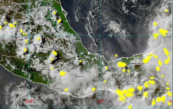 Se esperan lluvias intensas en el sureste y altas temperaturas en gran parte del país ​