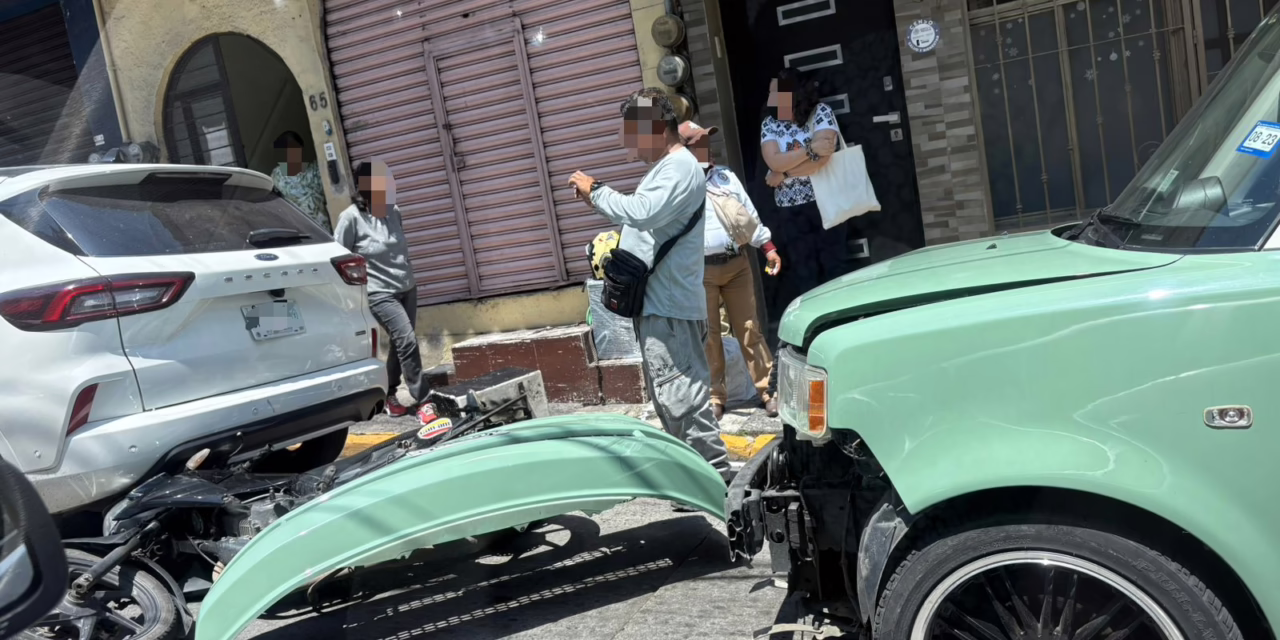 Accidente de tránsito en la zona centro de Xalapa