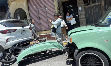 Accidente de tránsito en la zona centro de Xalapa