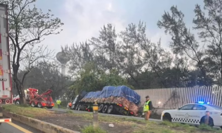 ​¡Precaución! Maniobras de grúa generan reducción de carriles en la carretera Veracruz-Xalapa