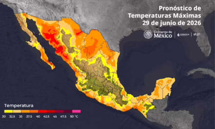 Se prevén temperaturas de 40 a 45 °C en Baja California Sur, Sonora (centro y sur), Sinaloa (norte) y Chihuahua (este).