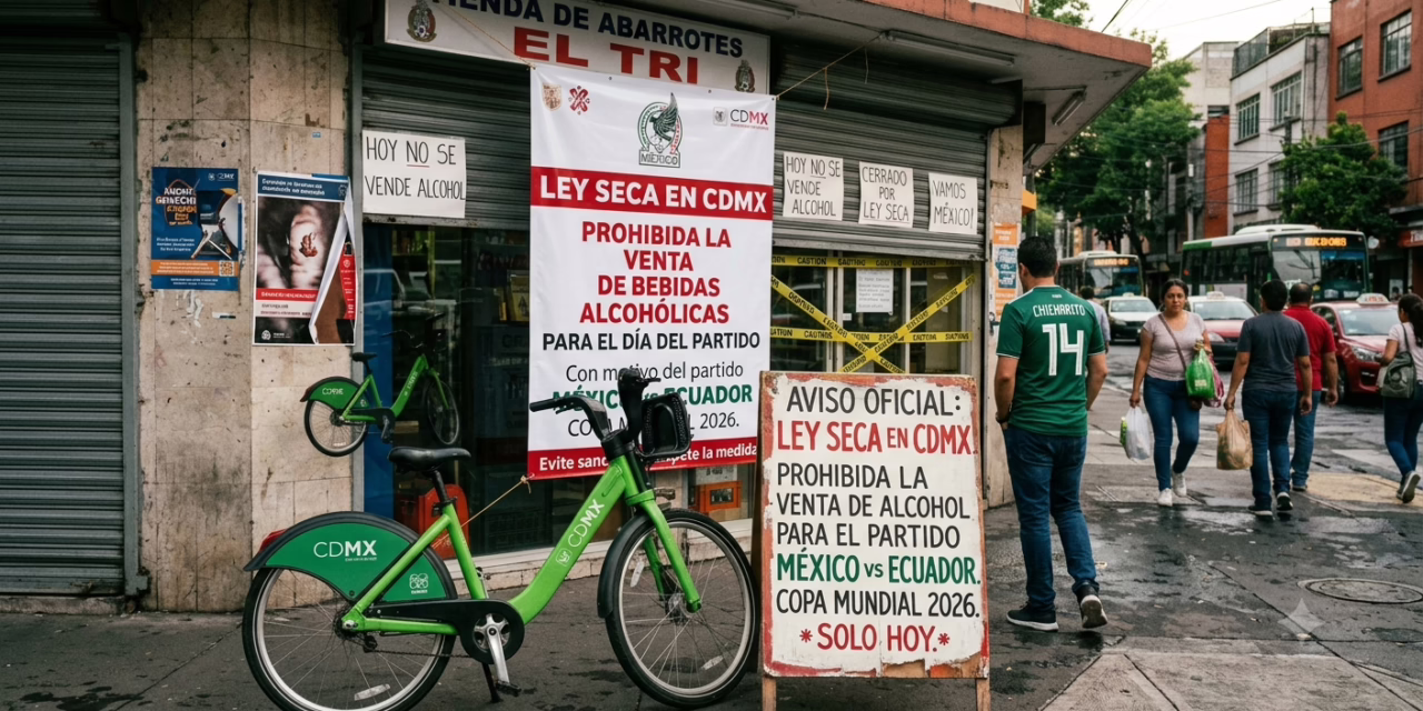 Ley Seca en CDMX iniciará a las 3 de la tarde del 30 de junio