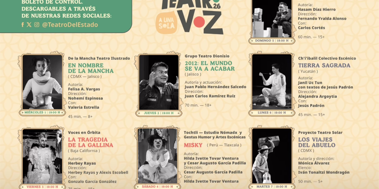 Inicia el XXI Festival de Monólogos Teatro A Una Sola Voz