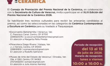 SECVER habilita tres sedes para recibir obras participantes del Premio Nacional de Cerámica