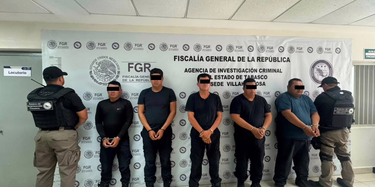 Detiene FGR a seis policías estatales en Tabasco