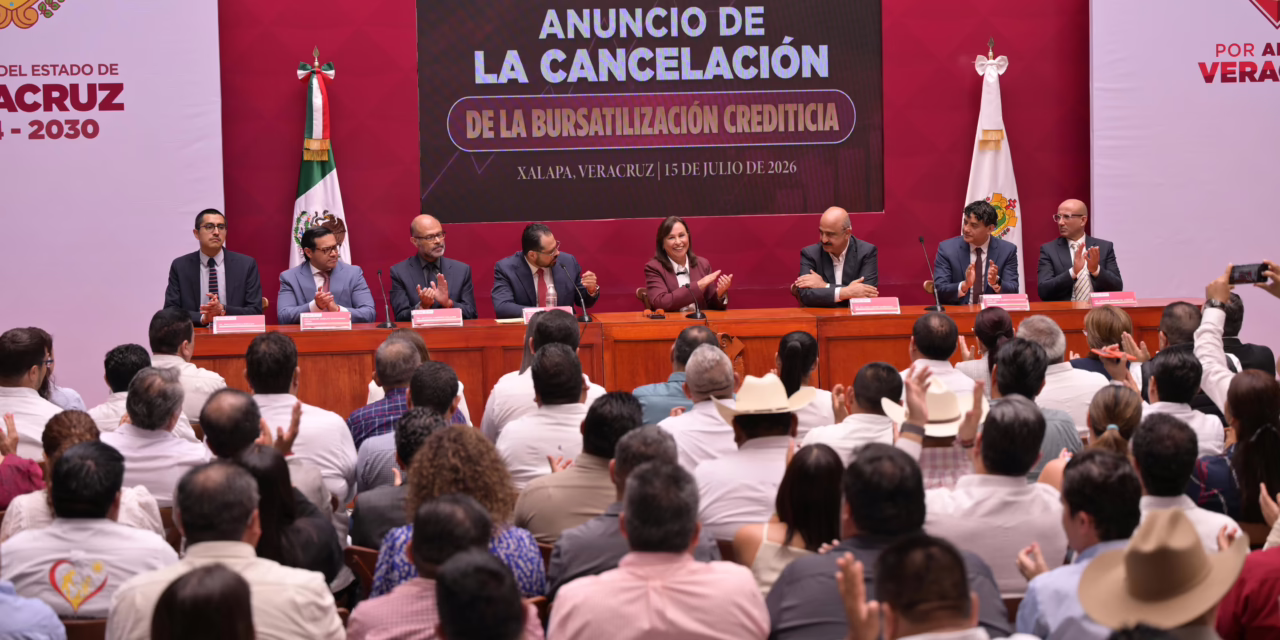 Logro histórico, Veracruz extingue la deuda bursátil de 199 municipios: Gobernadora