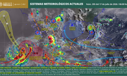 LLUVIAS INTENSAS EN ZONAS DE SINALOA Y DURANGO, Y MUY FUERTES EN ZONAS DE SONORA, CHIHUAHUA, JALISCO Y NAYARIT