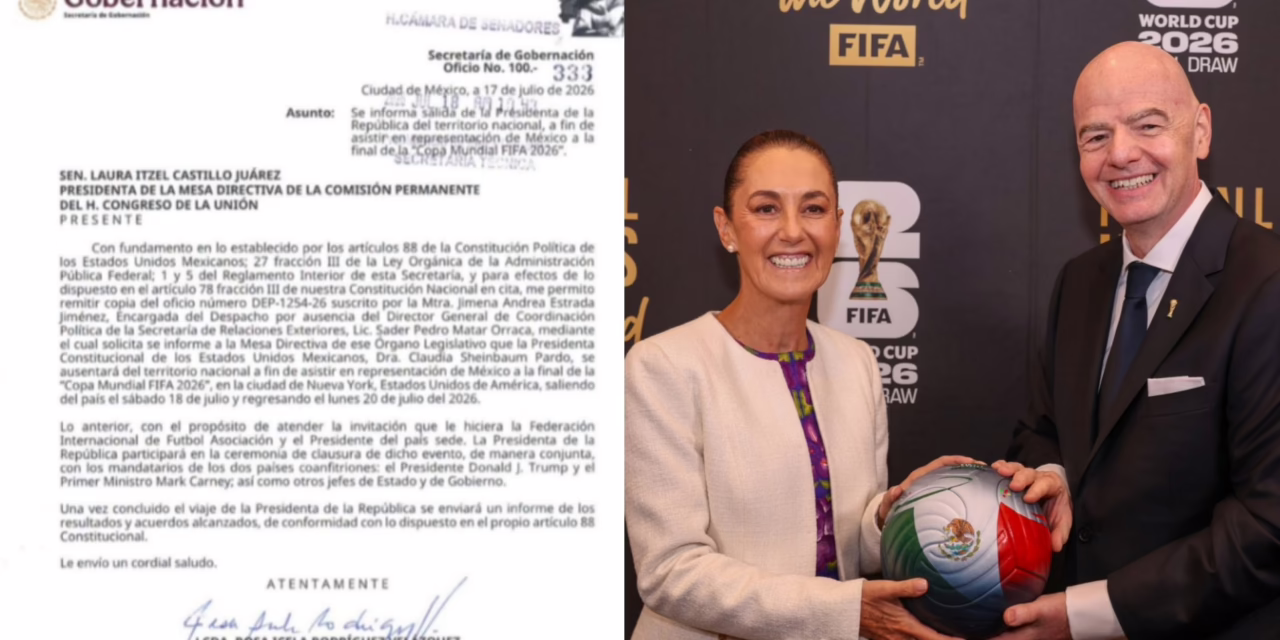 CLAUDIA SHEINBAUM VIAJARÁ A ESTADOS UNIDOS PARA LA FINAL DEL MUNDIAL 2026