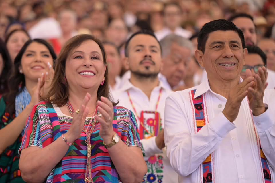Rocío Nahle refrenda la hermandad entre Veracruz y Oaxaca en la Guelaguetza