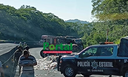 Accidente en la autopista Xalapa-Perote: muere conductor tras volcadura de tráiler