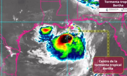 Tormenta tropical Bertha avanza por el Golfo de México