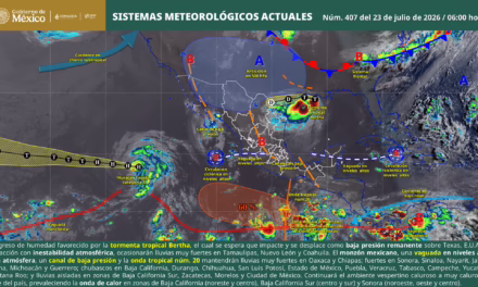 LLUVIAS PUNTUALES MUY FUERTES EN ZONAS DE COAHUILA, NUEVO LEÓN, TAMAULIPAS, OAXACA Y CHIAPAS
