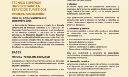 Escuela de Servicios Turísticos mantiene abierta convocatoria de ingreso