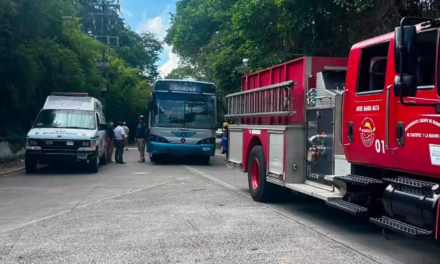 Tráfico vial en la carretera Coatepec-Zimpizahua tras choque de autobús y camioneta