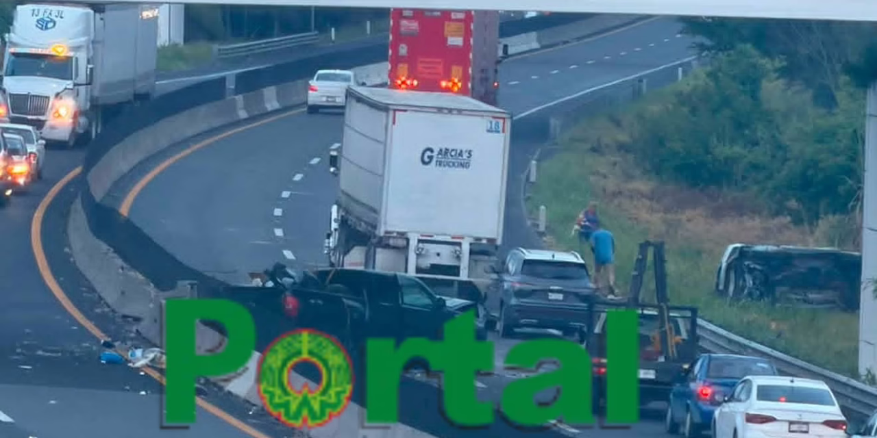 Volcadura y carambola en el Libramiento de Cardel provoca movilización de emergencia