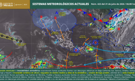 SE PRONOSTICAN LLUVIAS PUNTUALES MUY FUERTES EN ZONAS DE MORELOS, PUEBLA Y OAXACA