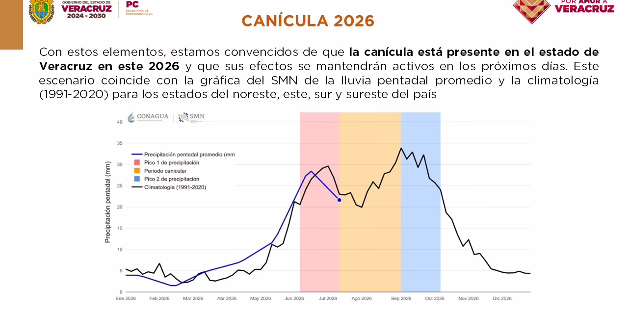 Periodo de canícula incrementa riesgo de incendios forestales y de pastizal en Veracruz