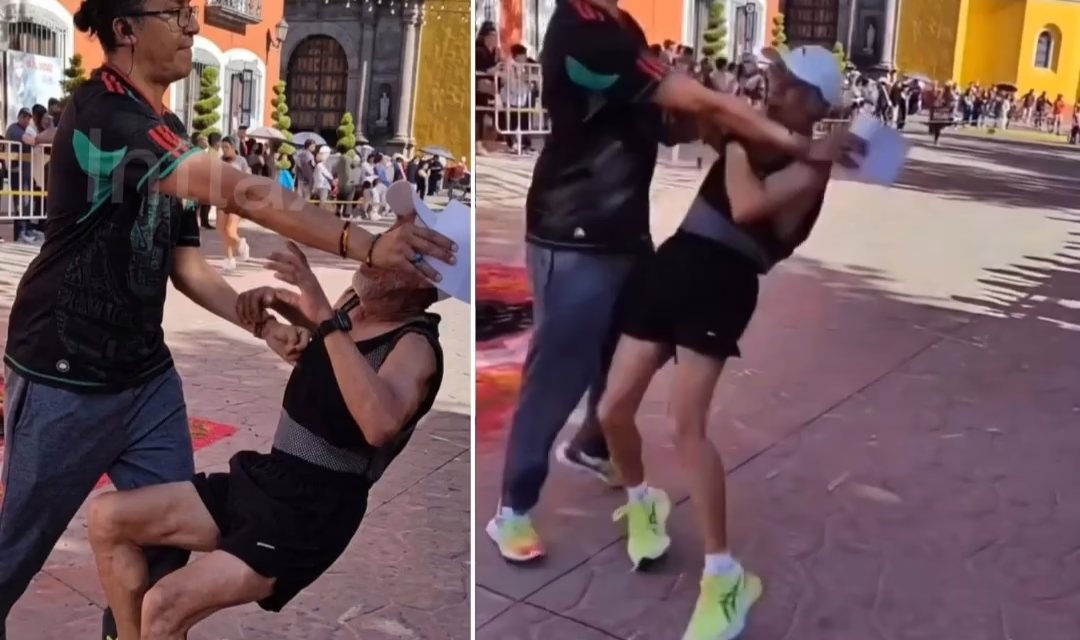 VIDEO: INDIGNA EMPUJÓN A ADULTO MAYOR DURANTE CARRERA EN HUAMANTLA