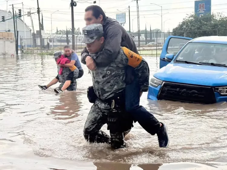 Tras lluvias, GN activa Plan DN-III-E en San Luis Potosí